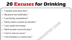 Excuses For Drinking Copy