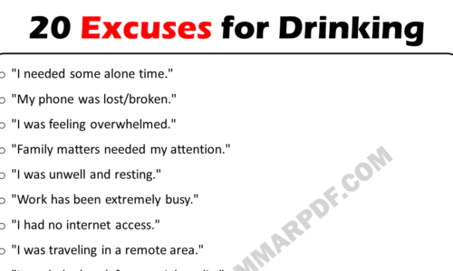 20 Best Excuses For Drinking