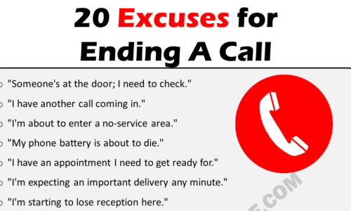 20 Best Excuses For Ending A Call