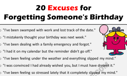 20 Best Excuses For Forgetting Someone’s Birthday