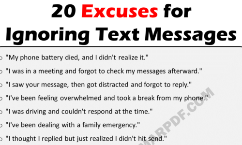 20 Excuses For Ignoring Text Messages