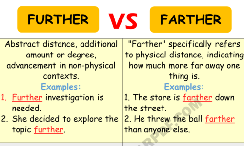 FURTHER vs FARTHER (When to Use? and What is the Difference?)