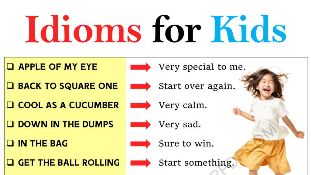Idioms for Kids Copy