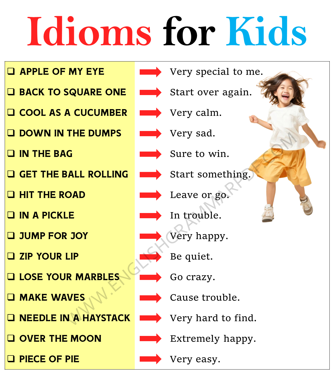 Idioms for Kids