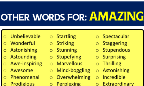 Other Words for Amazing and Example Sentences