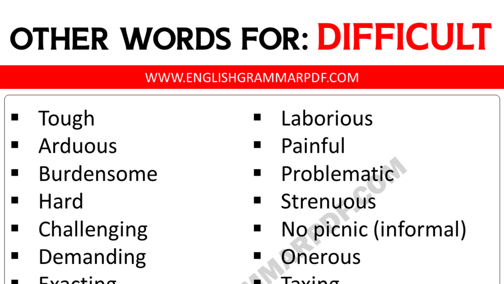 Other Words for Difficult Copy