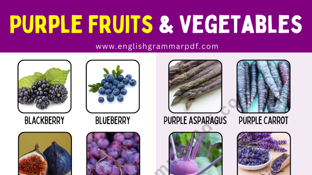 Purple Fruits and Vegetables list