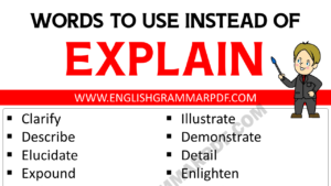 Synonyms for EXPLAIN Copy