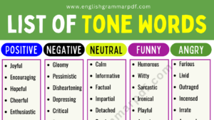 Tone Words