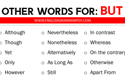 30 Alternative Ways to Say BUT | BUT Synonyms