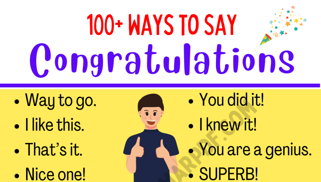 Ways to Say Congratulations Copy