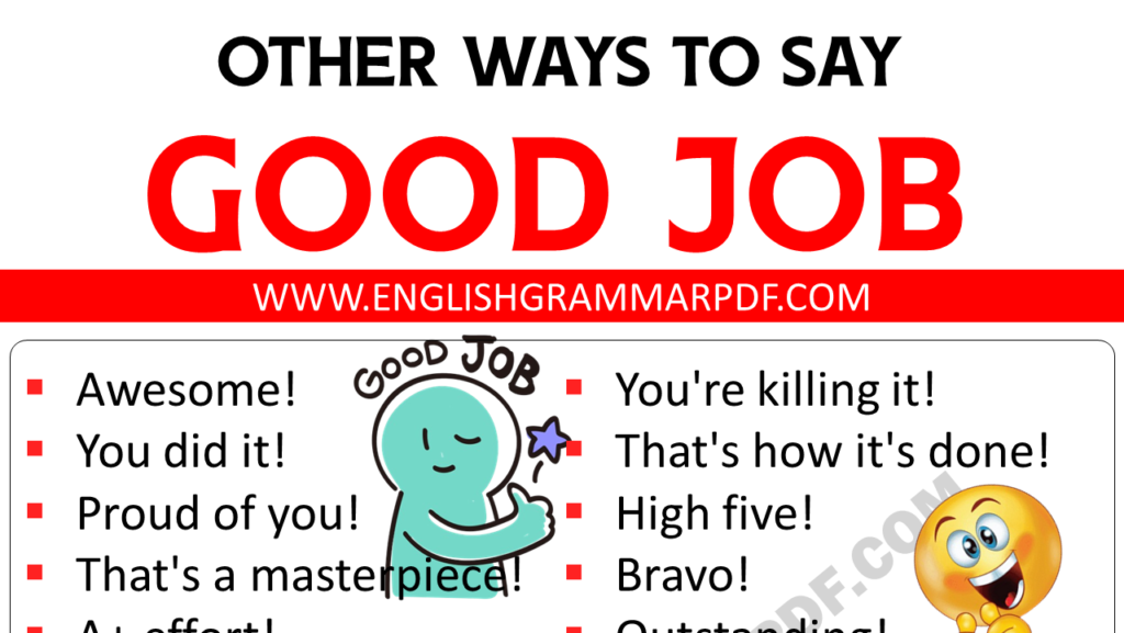 Ways to Say Good Job Copy