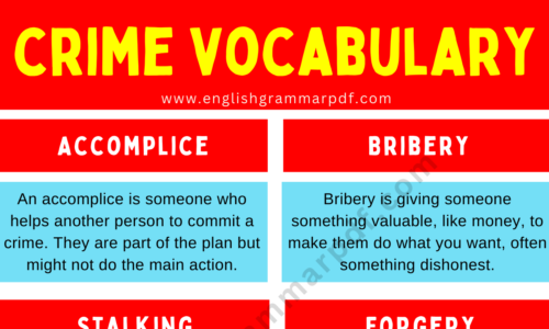 Learn Crime Vocabulary Words with Meanings