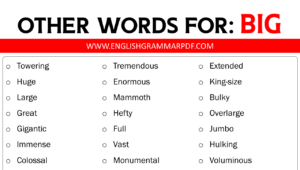 other words for big Copy