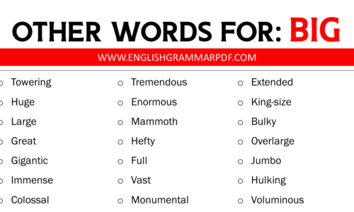 BIG Synonym: 30+ Useful Other Words for BIG