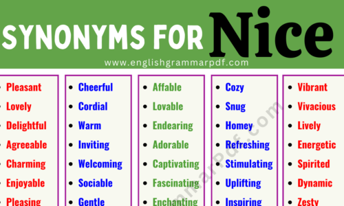 Synonyms of NICE: Words to Use Instead of NICE