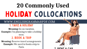 20 Commonly Used Holiday Collocations Copy