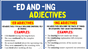 Adjectives Ending in ED and ING Copy