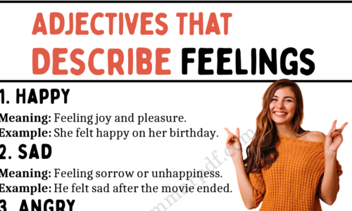 20 Adjectives that Describe Feelings