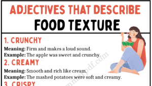 Adjectives that Describe Food Texture Copy