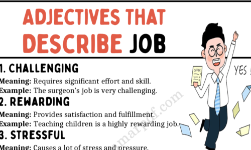 20 Adjectives that Describe Jobs