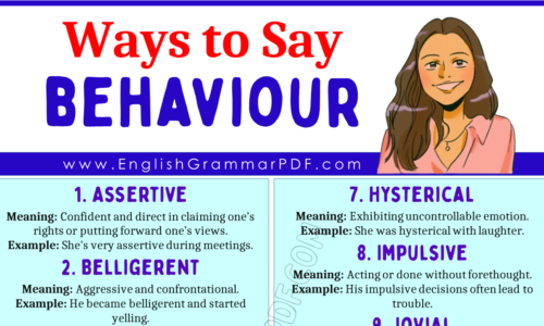 20 Adjectives to Describe Behavior