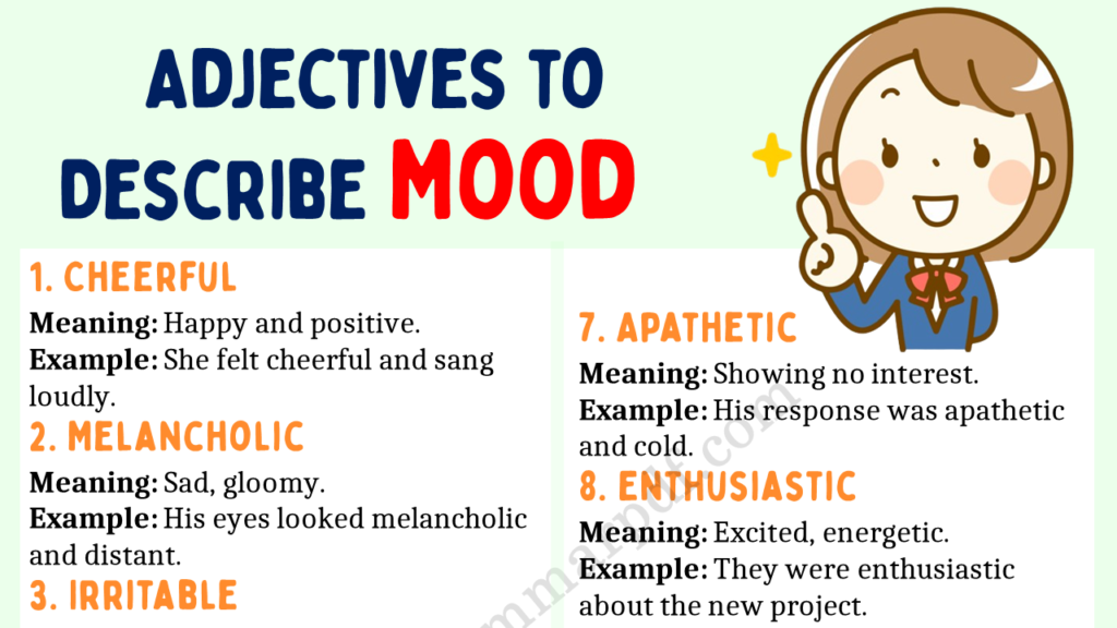 Adjectives to Describe Mood Copy