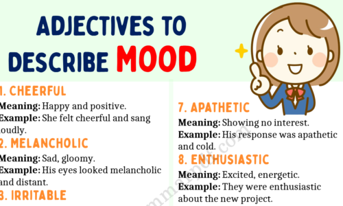 30 Adjectives to Describe Mood