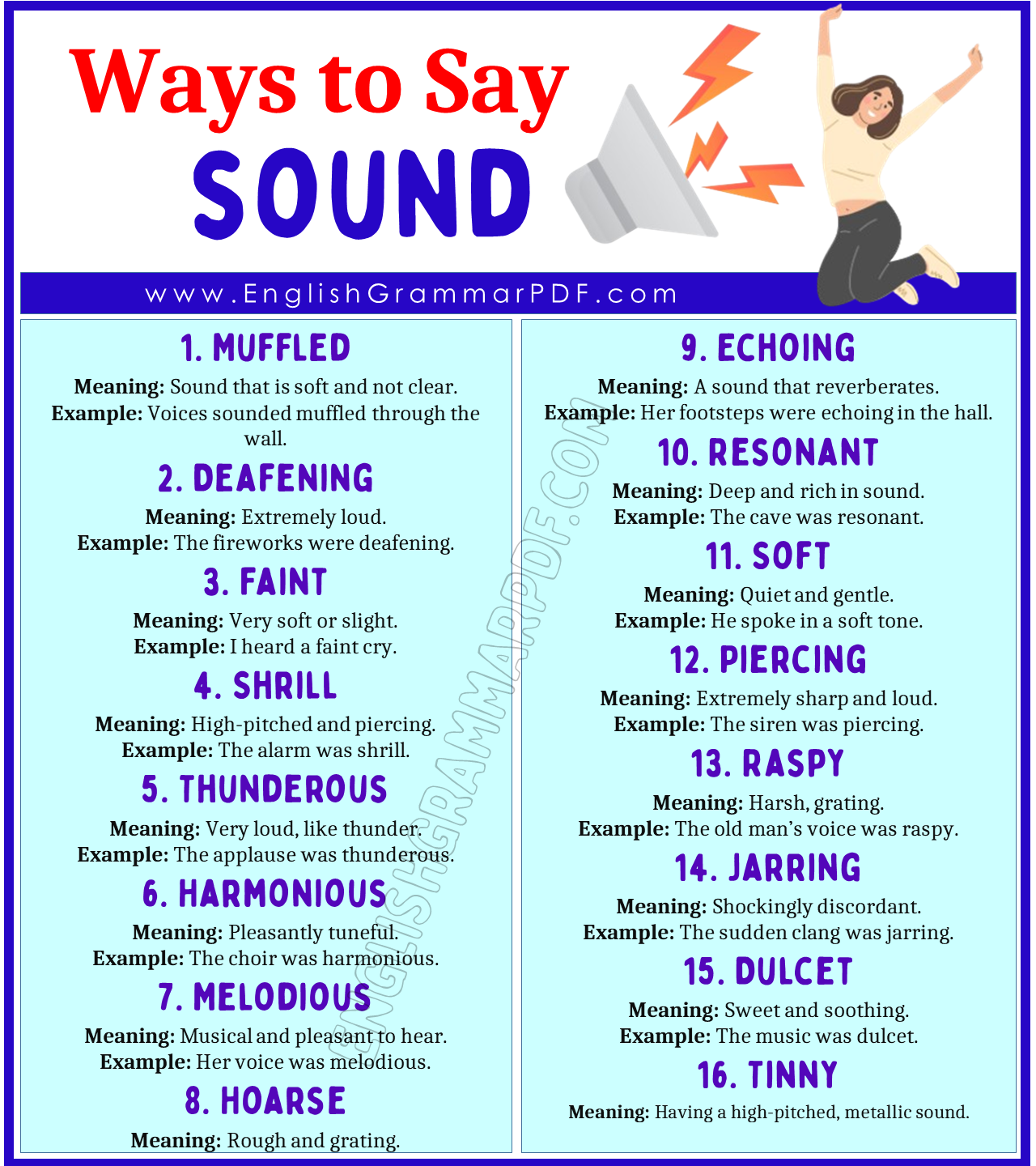 Adjectives to Describe Sound