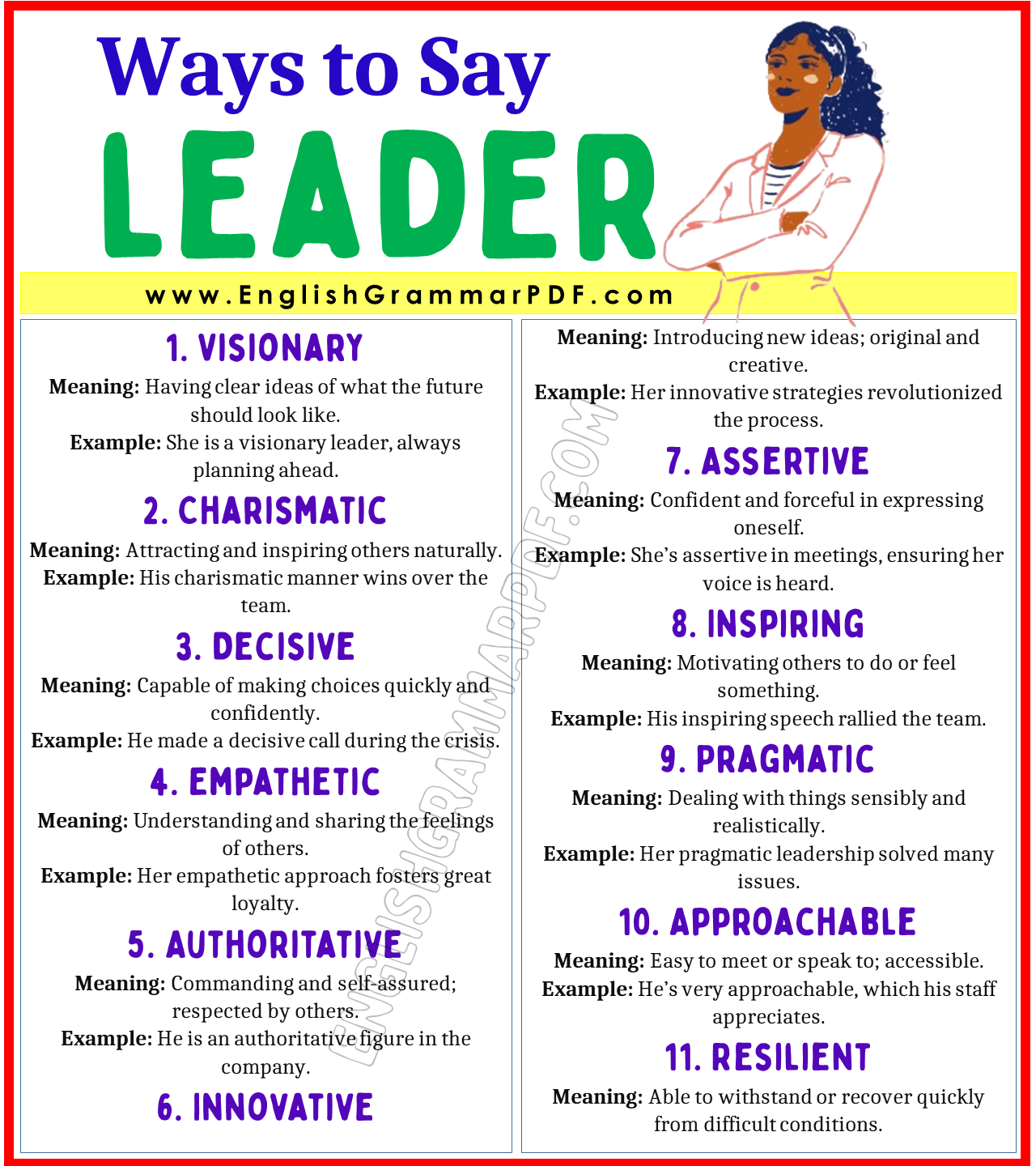Adjectives to Describe a Leader