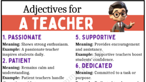 Adjectives to Describe a Teacher Copy