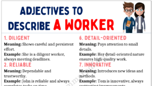 Adjectives to Describe a Worker Copy