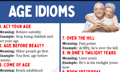 Idiomatic Ways to Talk about “AGE” in English