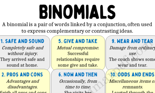 20 Examples of Binomials in English