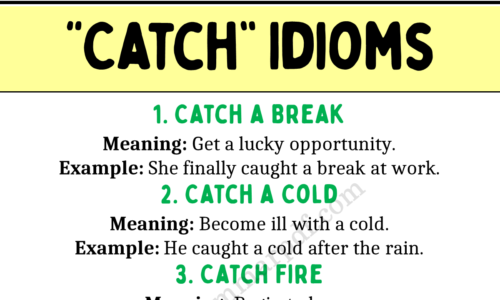 20 Catch Idioms in English