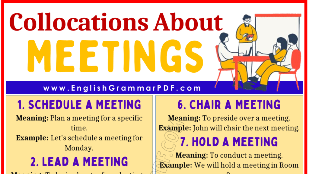 Collocations About Meetings 1