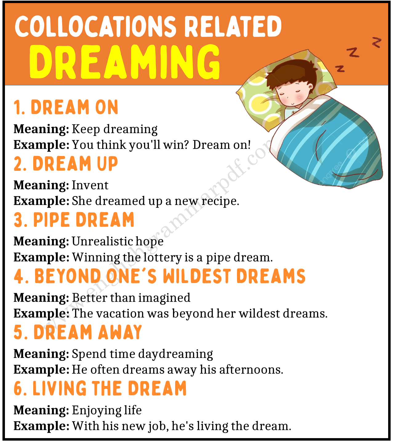 Collocations Related to Dreaming