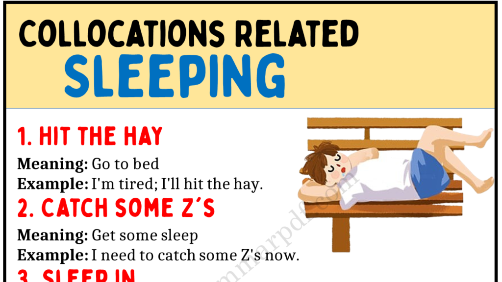 Collocations Related to Sleeping Copy