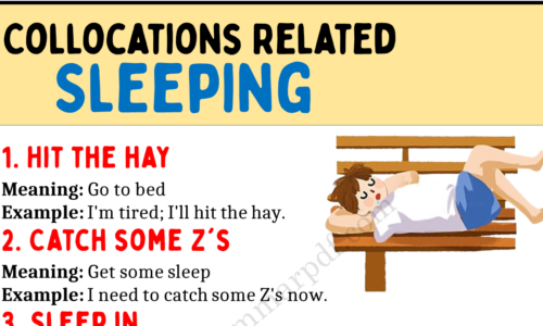 20 Collocations Related to Sleeping