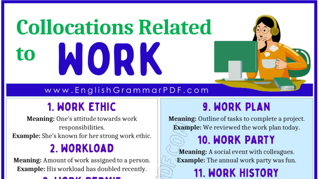 Collocations Related to Work 1
