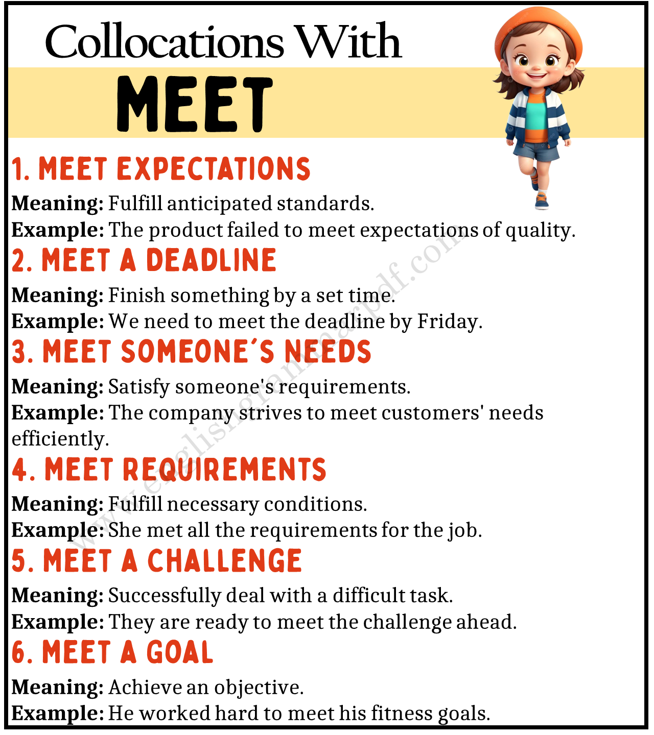 Collocations With the Verb Meet