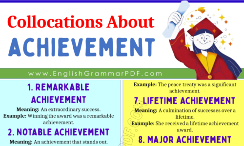 20 Collocations about Achievement