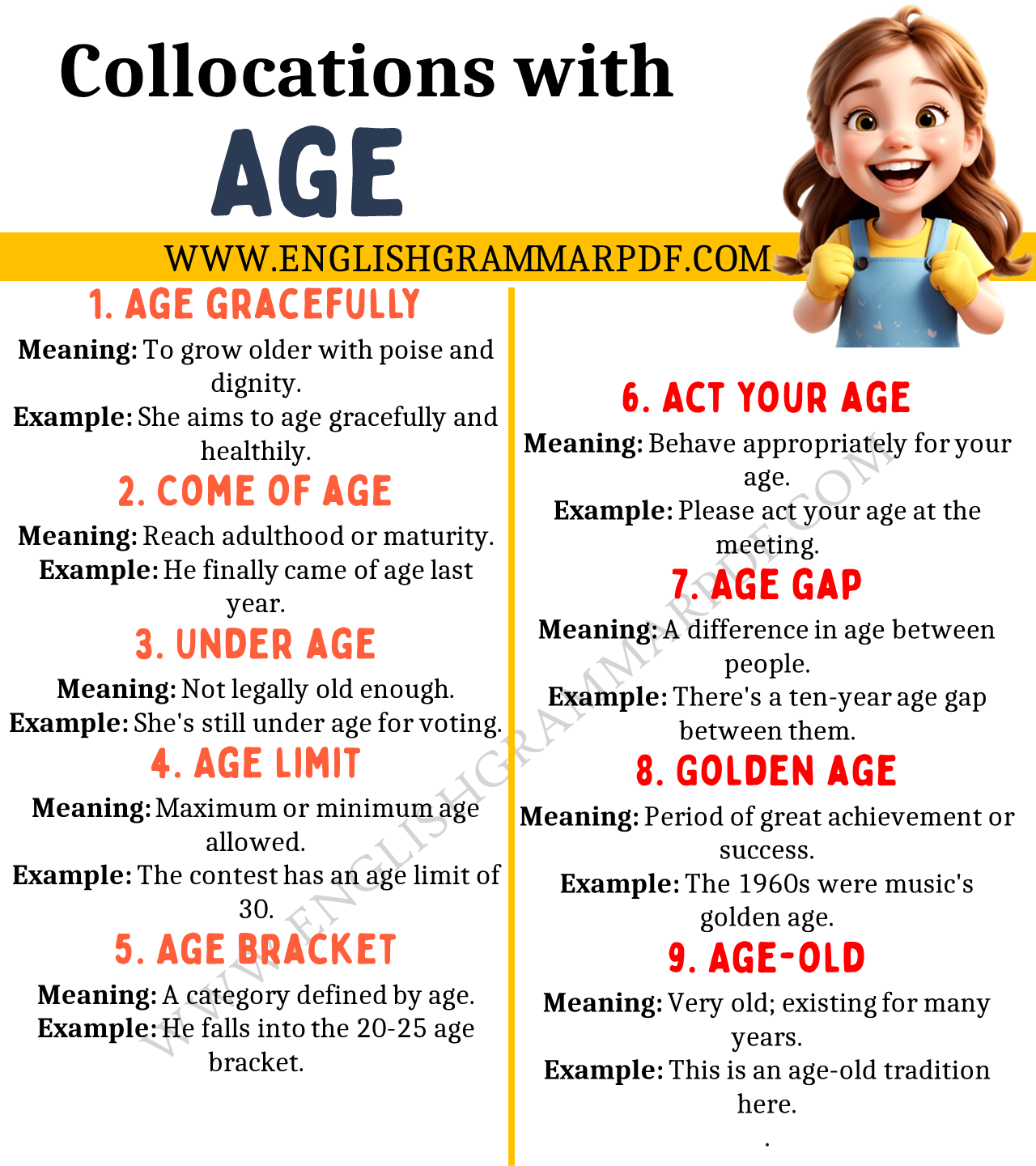 Collocations with AGE