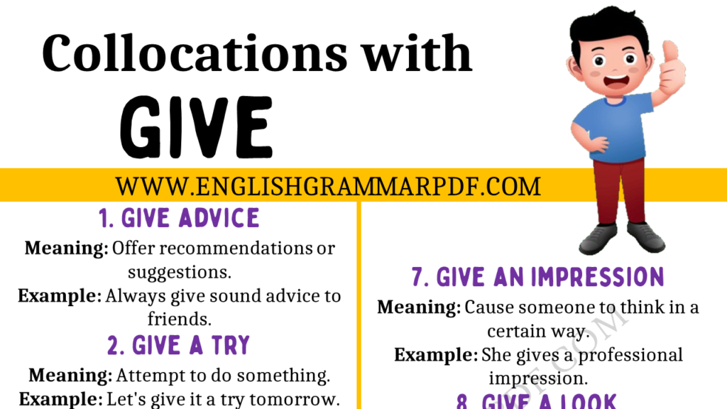 Collocations with “Give” Copy