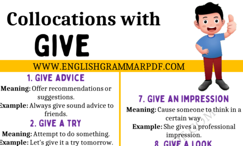 20 Collocations with “Give” in English