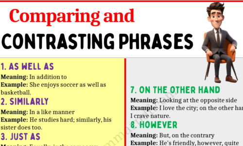 20 Comparing and Contrasting Phrases in English