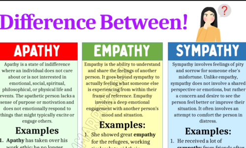 Difference Between Apathy, Empathy, & Sympathy