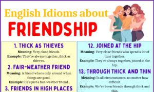 English Idioms About Friendship 1