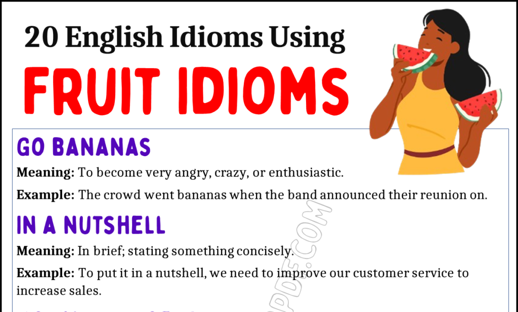 English Idioms Using Fruit 1