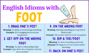 English Idioms with Foot 1